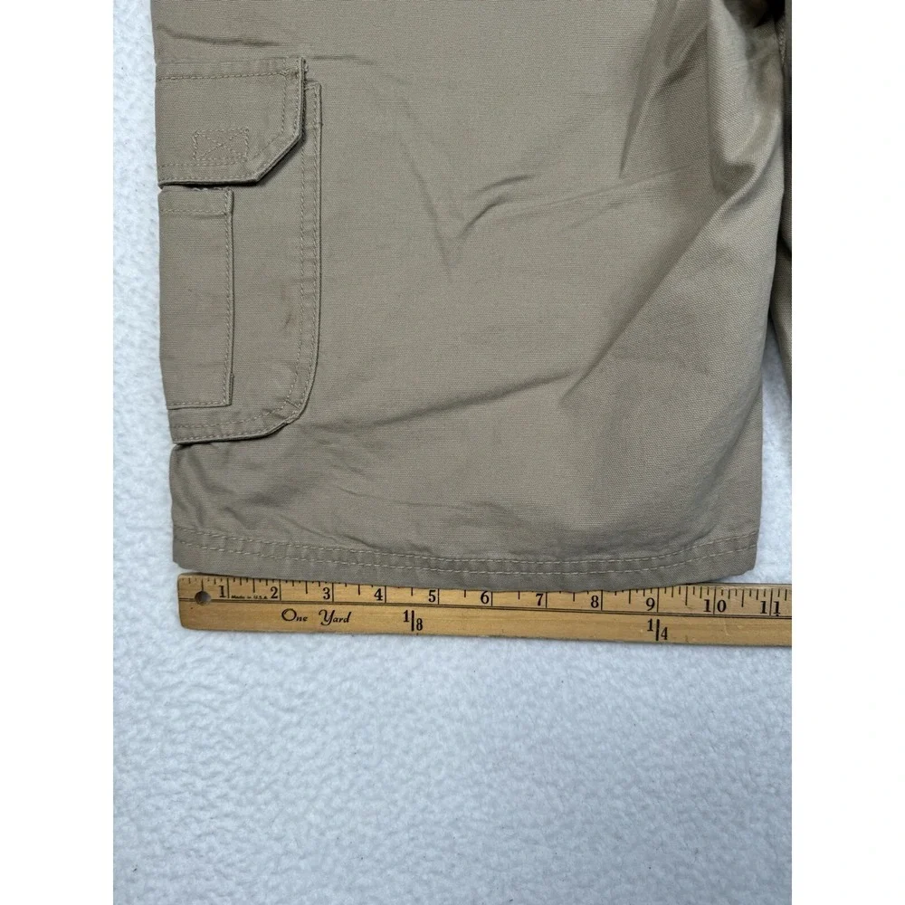 NEW - C.E. Schmidt Cargo Shorts Khaki- Men's 32 - Embroidered Birds Flowers